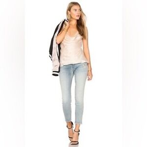 J BRAND Low Rise Denim Cropped Skinny Jeans 25 XS Distressed NWT Light Wash $228
